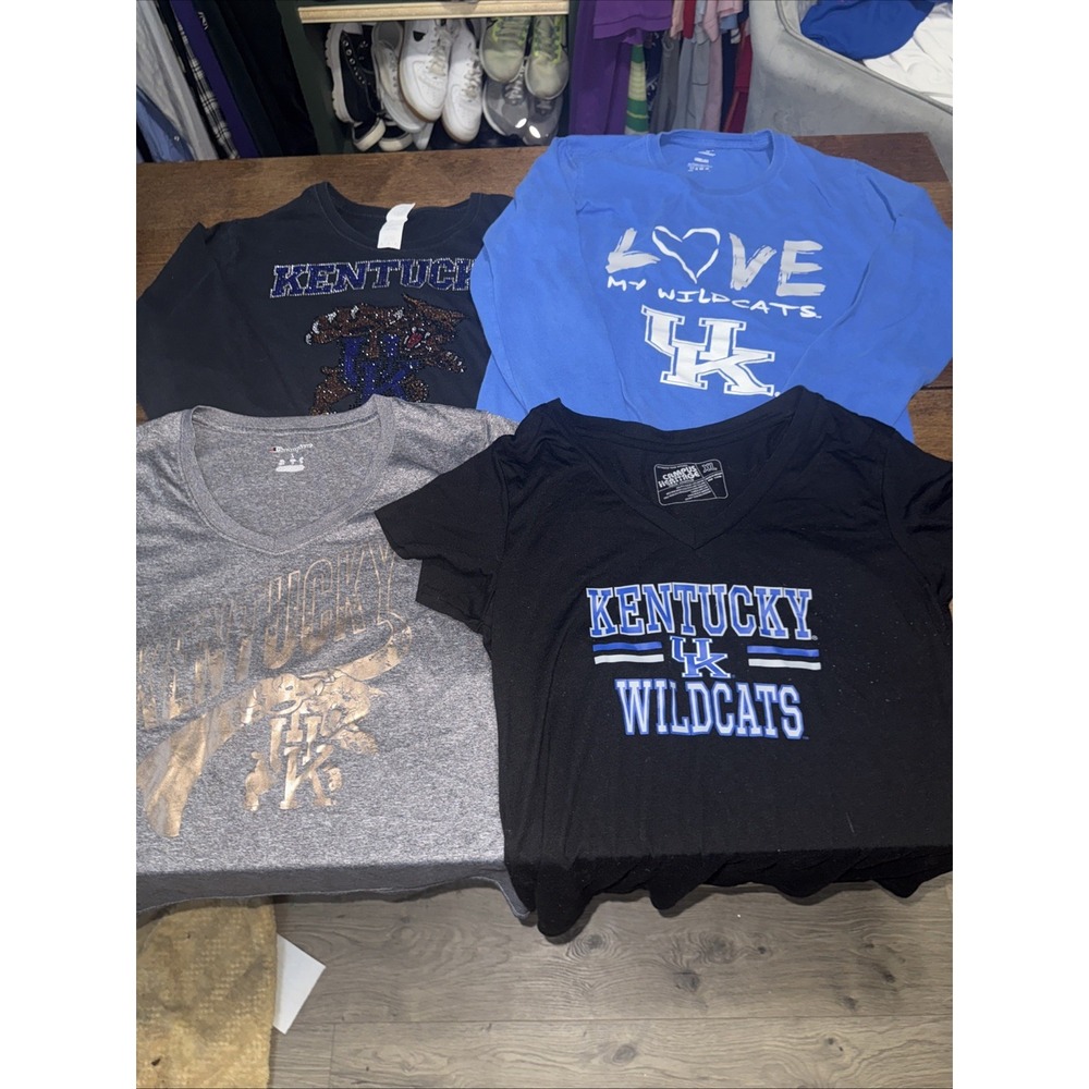 Lot 5 Women Kentucky Shirts L/XL 2012 UK Wildcats